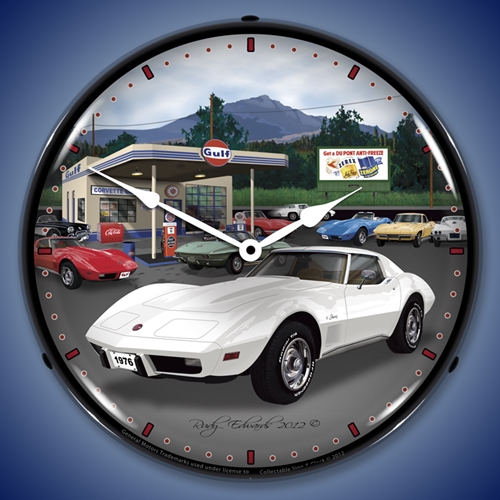 1976 Corvette LED Backlit Clock