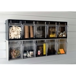 5 Bin - Tip Out Bins -Small Parts Storage for Slatwall