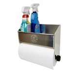 Aluminum Cleanup Shelf and Paper Towel Dispenser