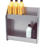 Aluminum Shop Garage Can Bottle Storage Twin Shelf