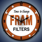 Fram Filters LED Backlit Clock