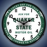 Quaker State Oil LED Backlit Clock
