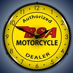 BSA Motorcycle LED Backlit Clock