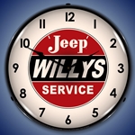 Willys Approved Service LED Backlit Clock
