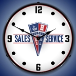 Hudson Sales and Service LED Backlit Clock