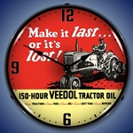 Veedol Tractor Oil LED Backlit Clock