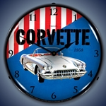 1958 Corvette LED Backlit Clock