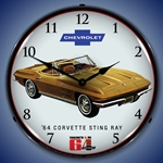 1964 Corvette Sting Ray LED Backlit Clock