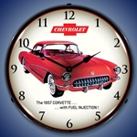 1957 Corvette Fuel Injection LED Backlit Clock
