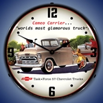 1957 Chevrolet Cameo Truck LED Backlit Clock