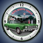 1970 Monte Carlo Green LED Backlit Clock