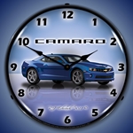 Camaro G5 Imperial Blue LED Backlit Clock