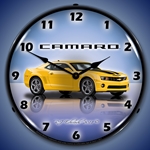 Camaro G5 Rally Yellow LED Backlit Clock