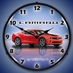 Camaro G5 Victory Red LED Backlit Clock
