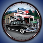 1957 Chevy Mobilgas LED Backlit Clock