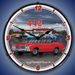 1970 442 Oldsmobile LED Backlit Clock