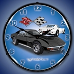 1971 Corvette Stingray Black LED Backlit Clock