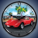1973 Corvette LED Backlit Clock