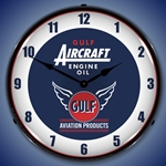 Gulf Aircraft Engine Oil LED Backlit Clock