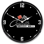 C2 Corvette Sting Ray  LED Backlit Clock