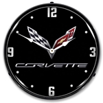 C7 Corvette Black Tie LED Backlit Clock