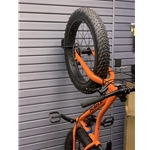 Fat Tire Bike Hook Locking Organizer for Slatwall Wall Storage
