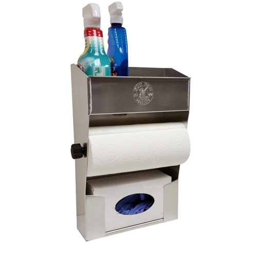 Stainless Steel Paper Towel Holder with Spray Bottle Removable