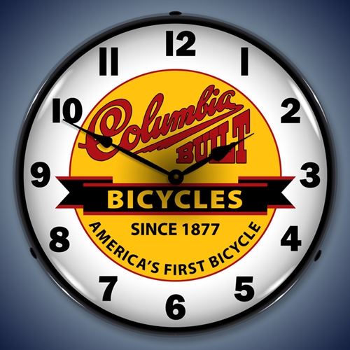 Columbia Bikes LED Backlit Clock