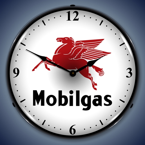 Mobilgas LED Backlit Clock