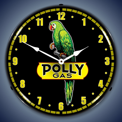 Polly Gas LED Backlit Clock