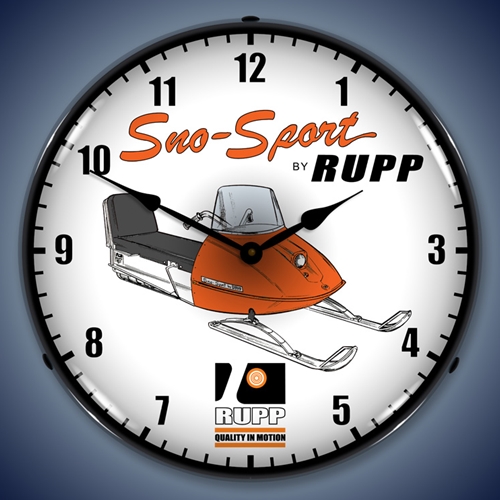 Rupp Snowmobile LED Backlit Clock