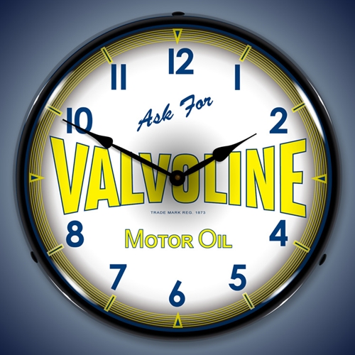 Valvoline Motor Oil LED Backlit Clock