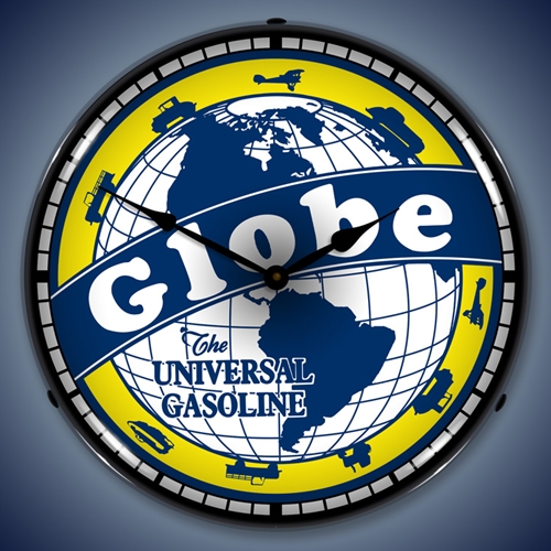 Globe Gas LED Backlit Clock