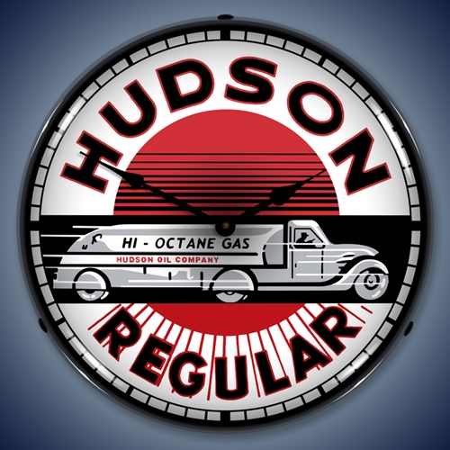 Hudson Gas LED Backlit Clock