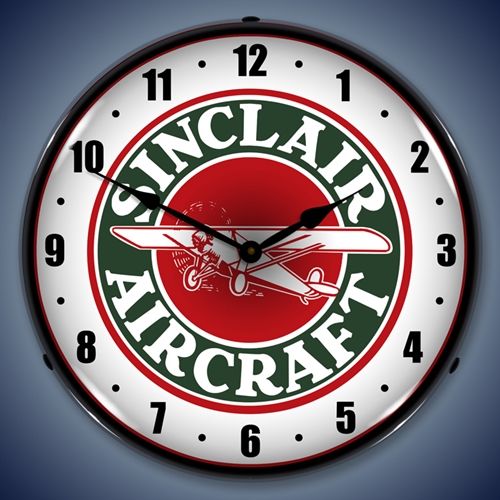 Sinclair Aircraft LED Backlit Clock
