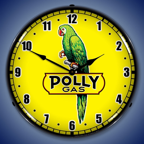 Polly Gas 2 LED Backlit Clock