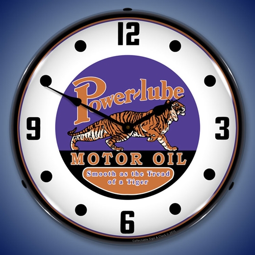 Powerlube Motor Oil LED Backlit Clock