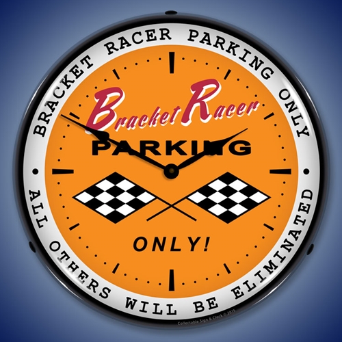 Bracket Racer Parking LED Backlit Clock