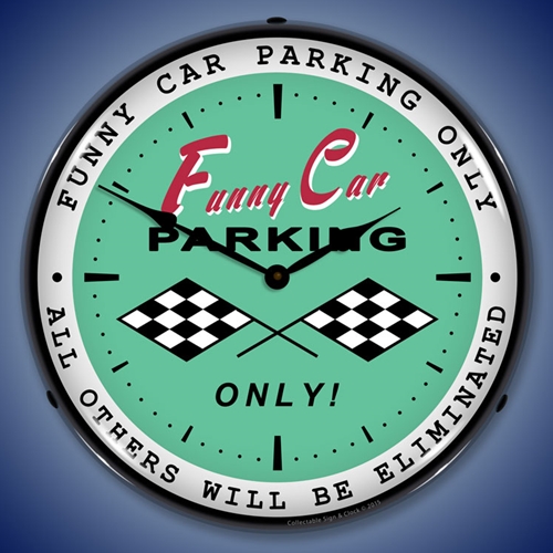 Funny Car Parking LED Backlit Clock