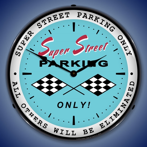 Super Street Parking LED Backlit Clock