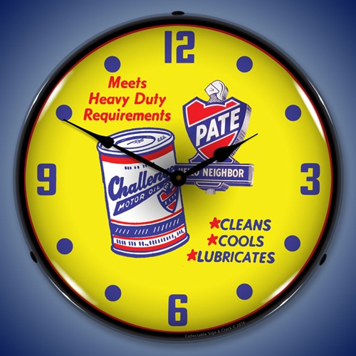 Pate Motor Oil LED Backlit Clock