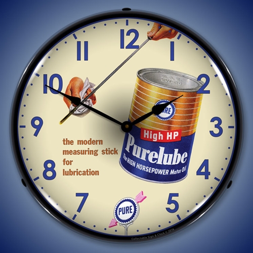 Purelube Oil LED Backlit Clock