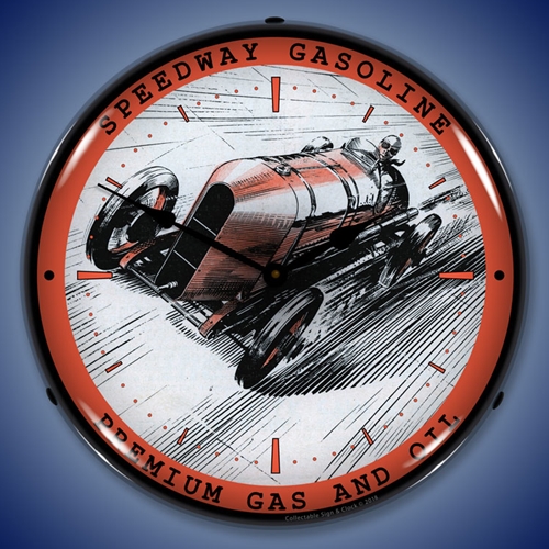Speedway Gas LED Backlit Clock