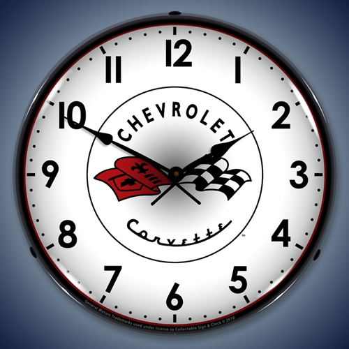 C1 Corvette LED Backlit Clock