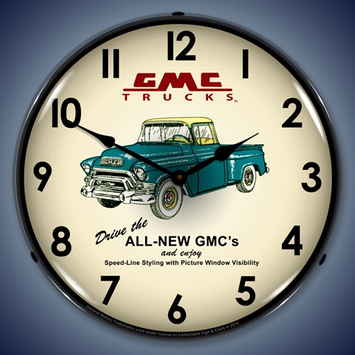 GMC Trucks 1956 LED Backlit Clock