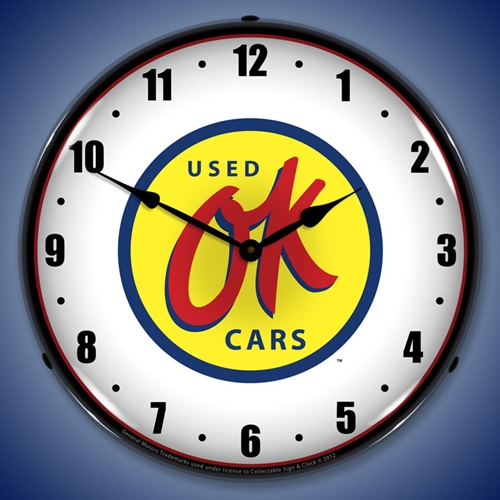 OK Used Cars LED Backlit Clock