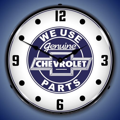 We Use Chevrolet Parts LED Backlit Clock