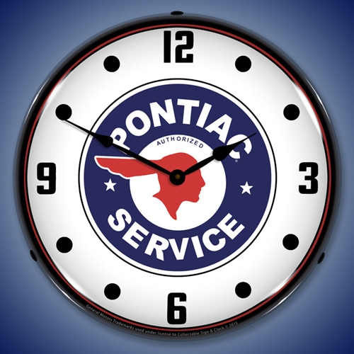 Pontiac Service LED Backlit Clock