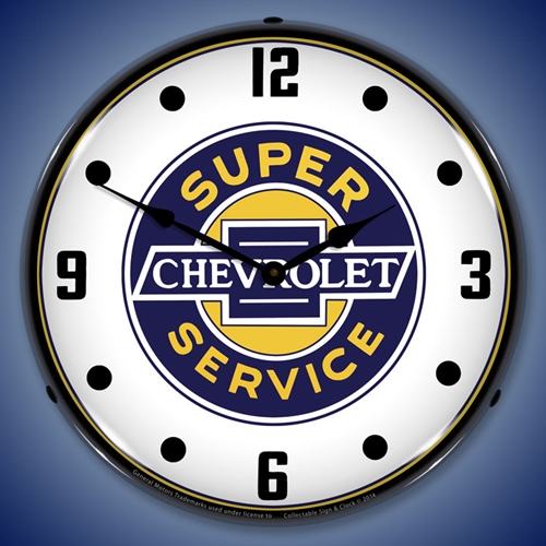 Chevrolet Super Service LED Backlit Clock