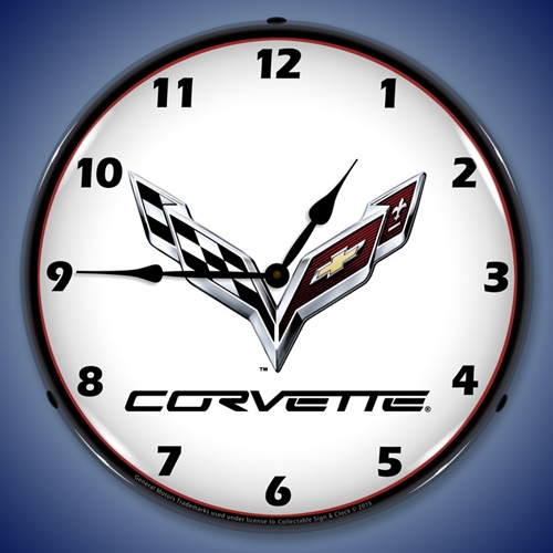 C7 Corvette  LED Backlit Clock